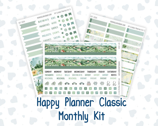 Kit 0264 - HP Classic - Monthly Kit - May - Spring Walk - For Classic Happy Planner