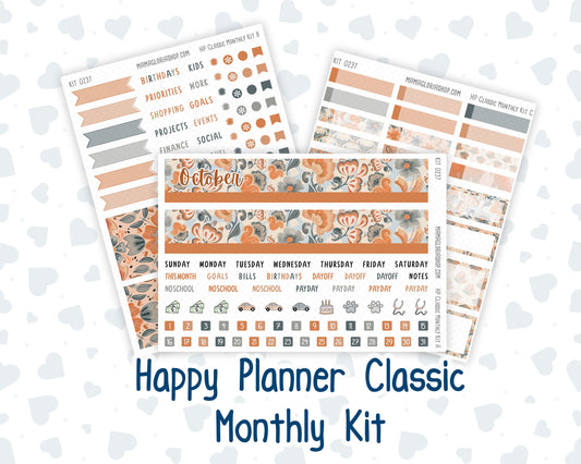 Kit 0237 - HP Classic - Monthly Kit - October - Forest Folk - For Classic Happy Planner