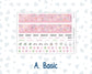 Kit 0253 - HP Classic - Monthly Kit - February - Rosy Daydreams - For Classic Happy Planner
