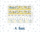 Kit 0274 - HP Classic - Monthly Kit - July - Sunny Lemon Shore - For Classic Happy Planner