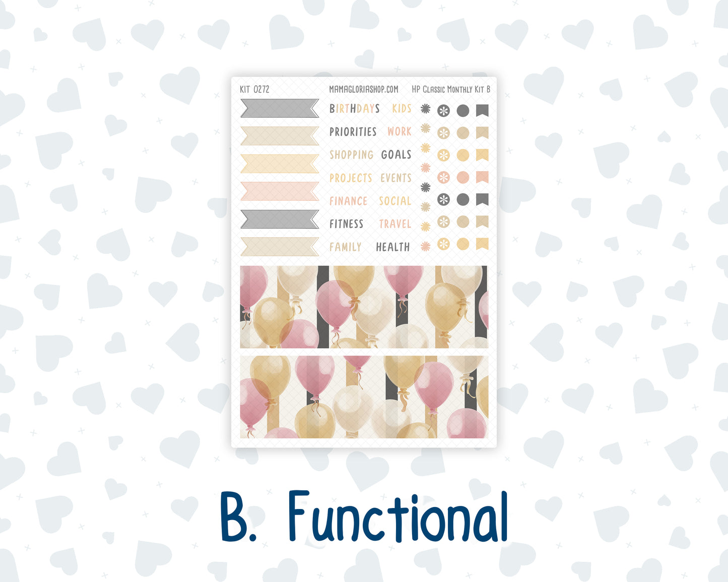 Kit 0272 - HP Classic - Monthly Kit - May - Graduation - For Classic Happy Planner