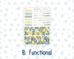 Kit 0274 - HP Classic - Monthly Kit - July - Sunny Lemon Shore - For Classic Happy Planner