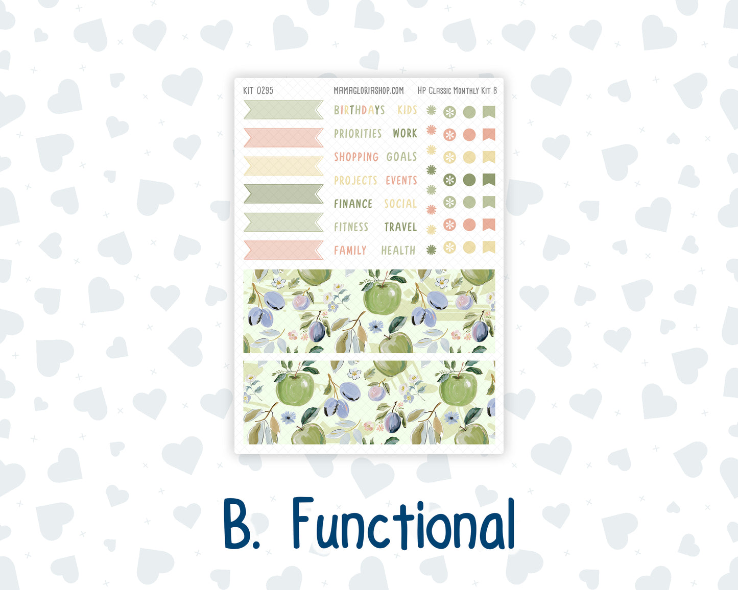 Kit 0295 - HP Classic - Monthly Kit - September - Apple Harvest - For Classic Happy Planner