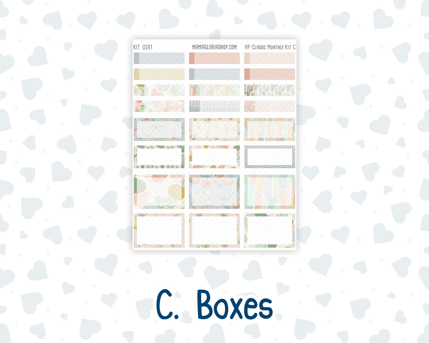 Kit 0261 - HP Classic - Monthly Kit - April - Llama Spring - For Classic Happy Planner