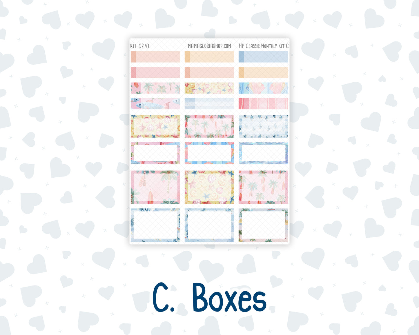 Kit 0270 - HP Classic - Monthly Kit - June - Beachside Bliss - For Classic Happy Planner