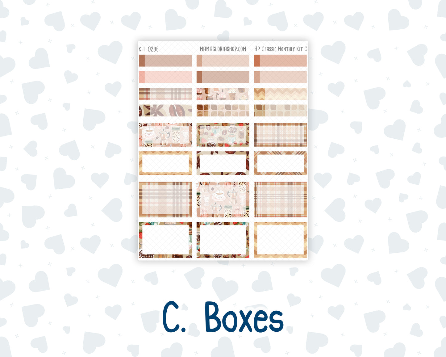 Kit 0296 - HP Classic - Monthly Kit - September - Coffee Break - For Classic Happy Planner