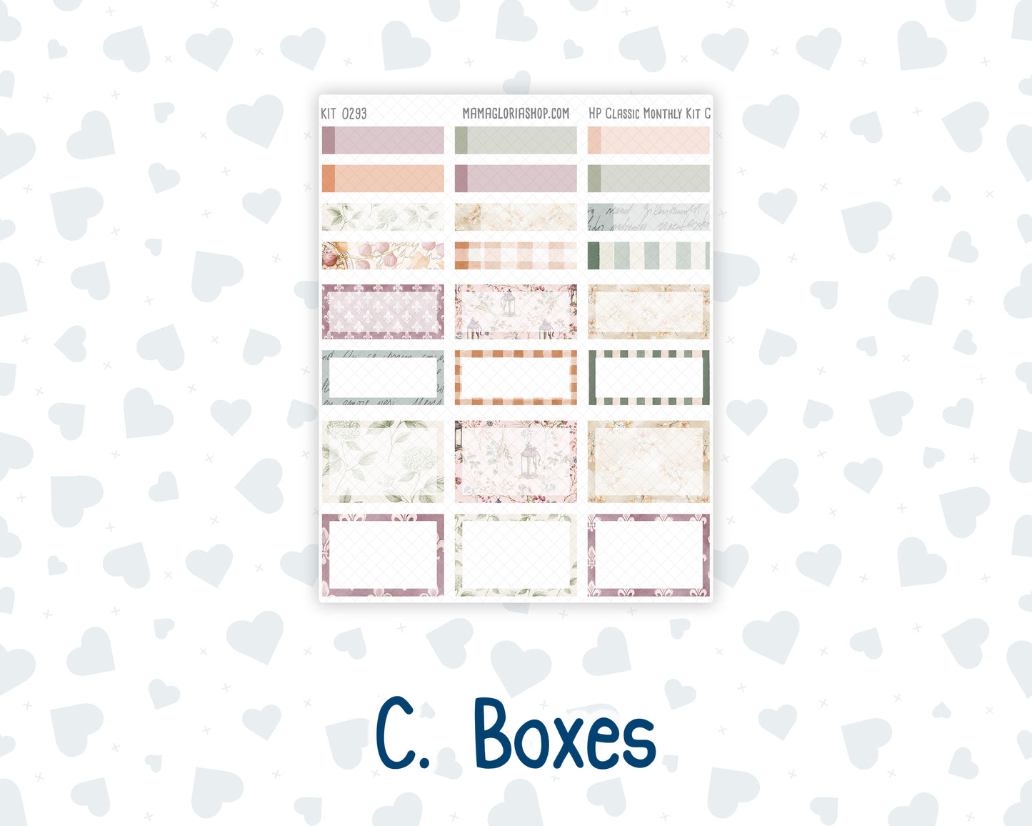 Kit 0293 - HP Classic - Monthly Kit - September - Fleur de Provence - For Classic Happy Planner