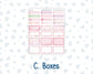 Kit 0253 - HP Classic - Monthly Kit - February - Rosy Daydreams - For Classic Happy Planner