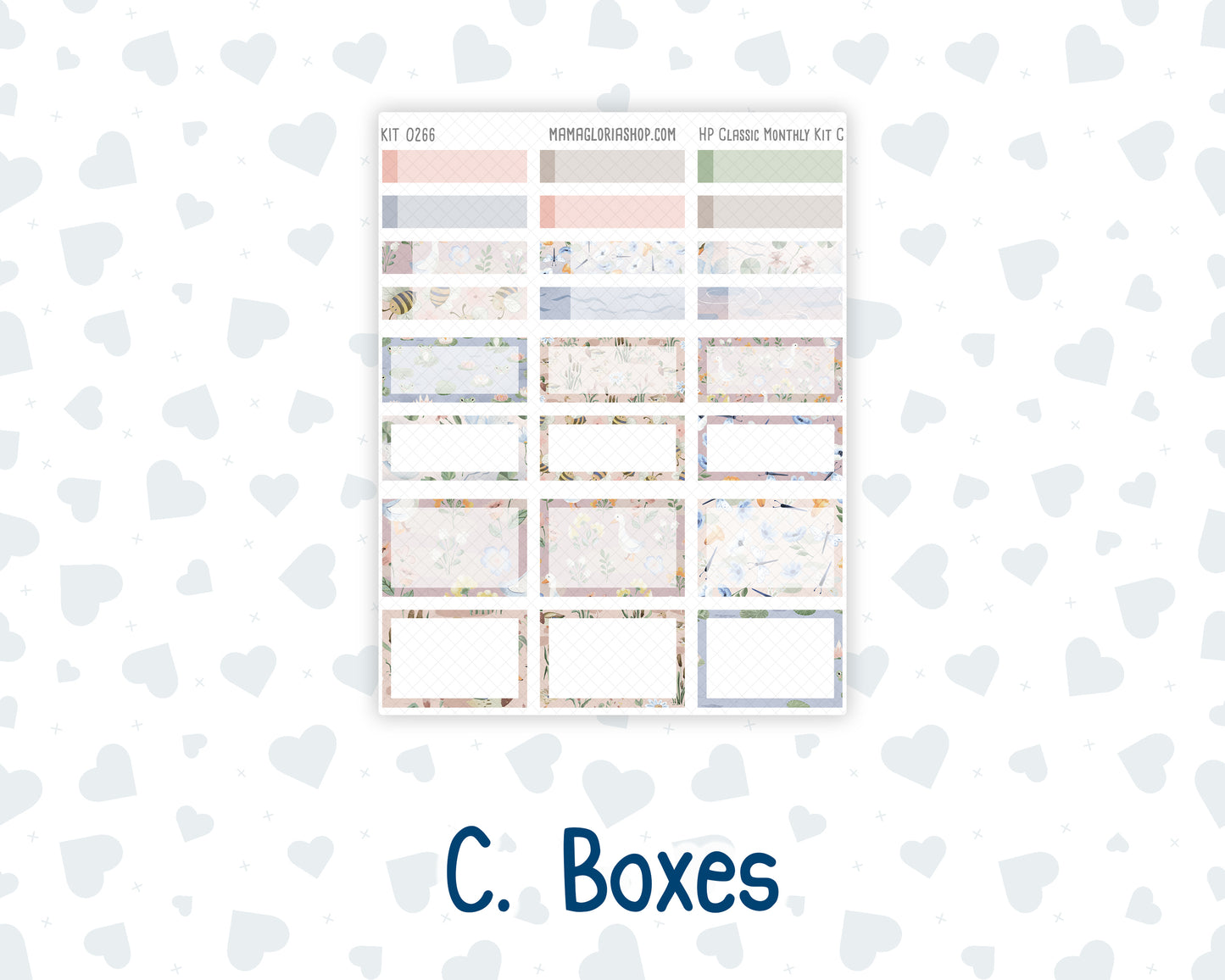 Kit 0266 - HP Classic - Monthly Kit - May - Froggy Lake Picnic - For Classic Happy Planner