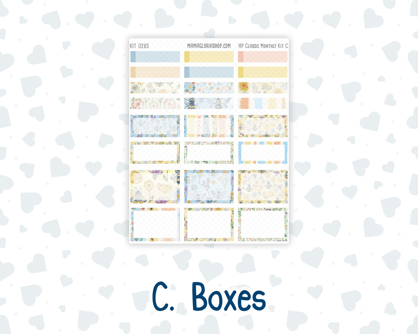 Kit 0265 - HP Classic - Monthly Kit - May - Honeybee Sky - For Classic Happy Planner