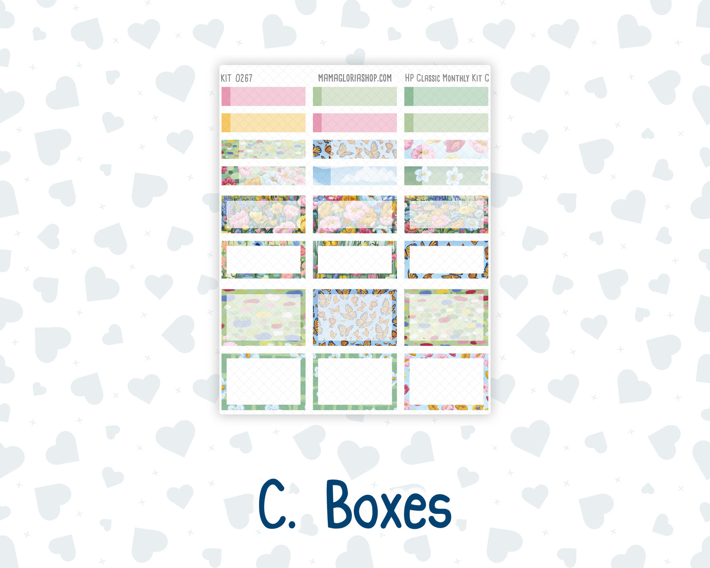 Kit 0267 - HP Classic - Monthly Kit - May - Flowers For Mama - For Classic Happy Planner