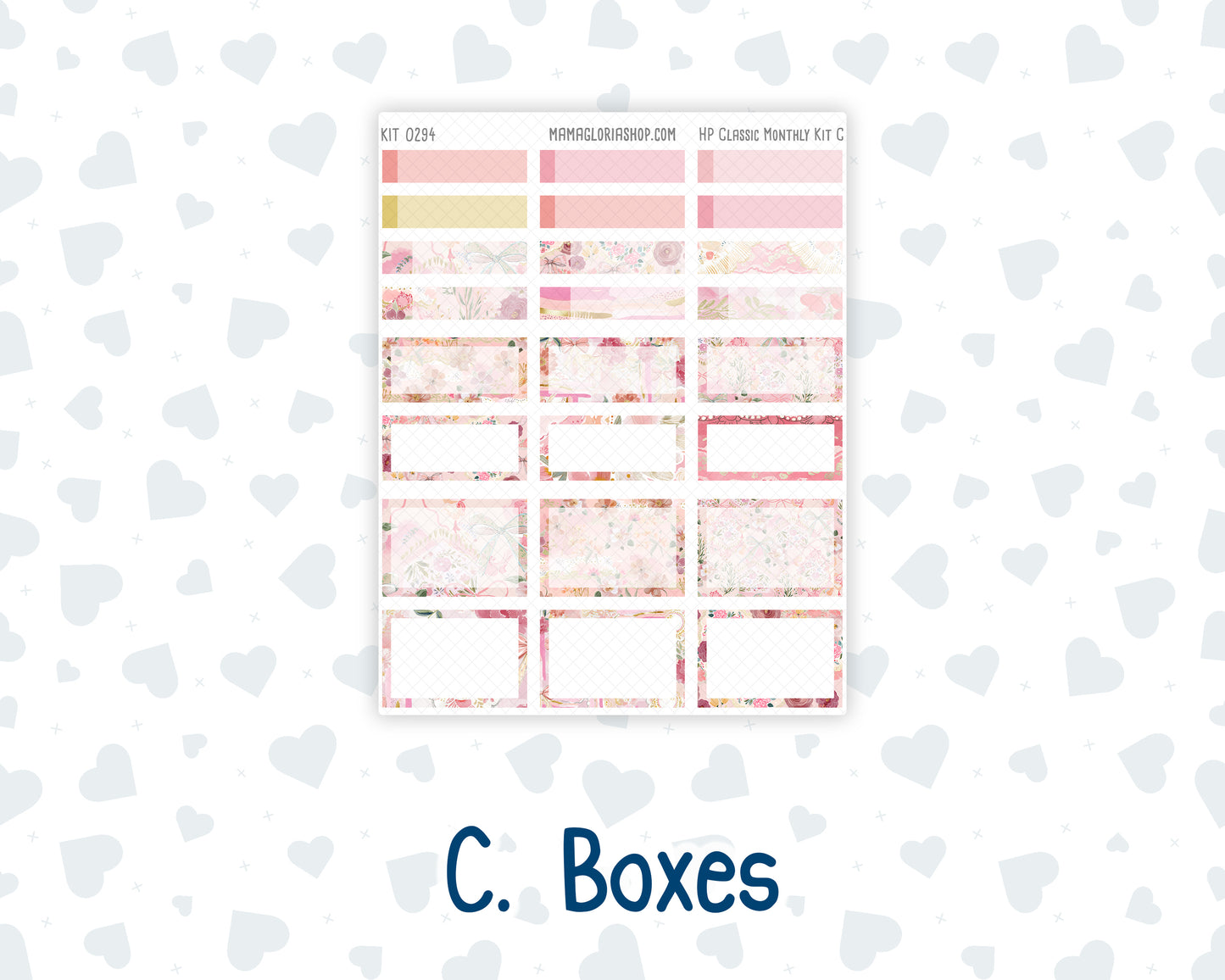 Kit 0294 - HP Classic - Monthly Kit - September - Rosy Reveria - For Classic Happy Planner