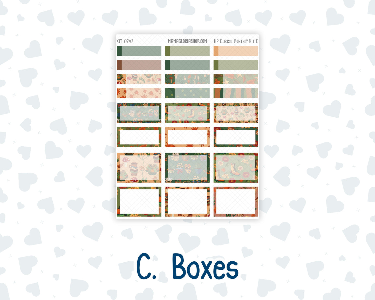 Kit 0242 - HP Classic - Monthly Kit - November - Cottage Autumn - For Classic Happy Planner