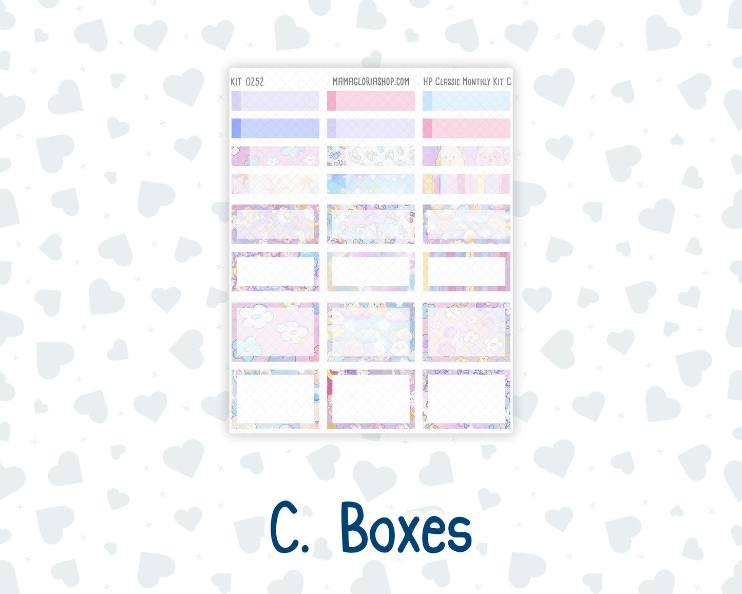 Kit 0252 - HP Classic - Monthly Kit - February - Tokyo Candy Cloud - For Classic Happy Planner