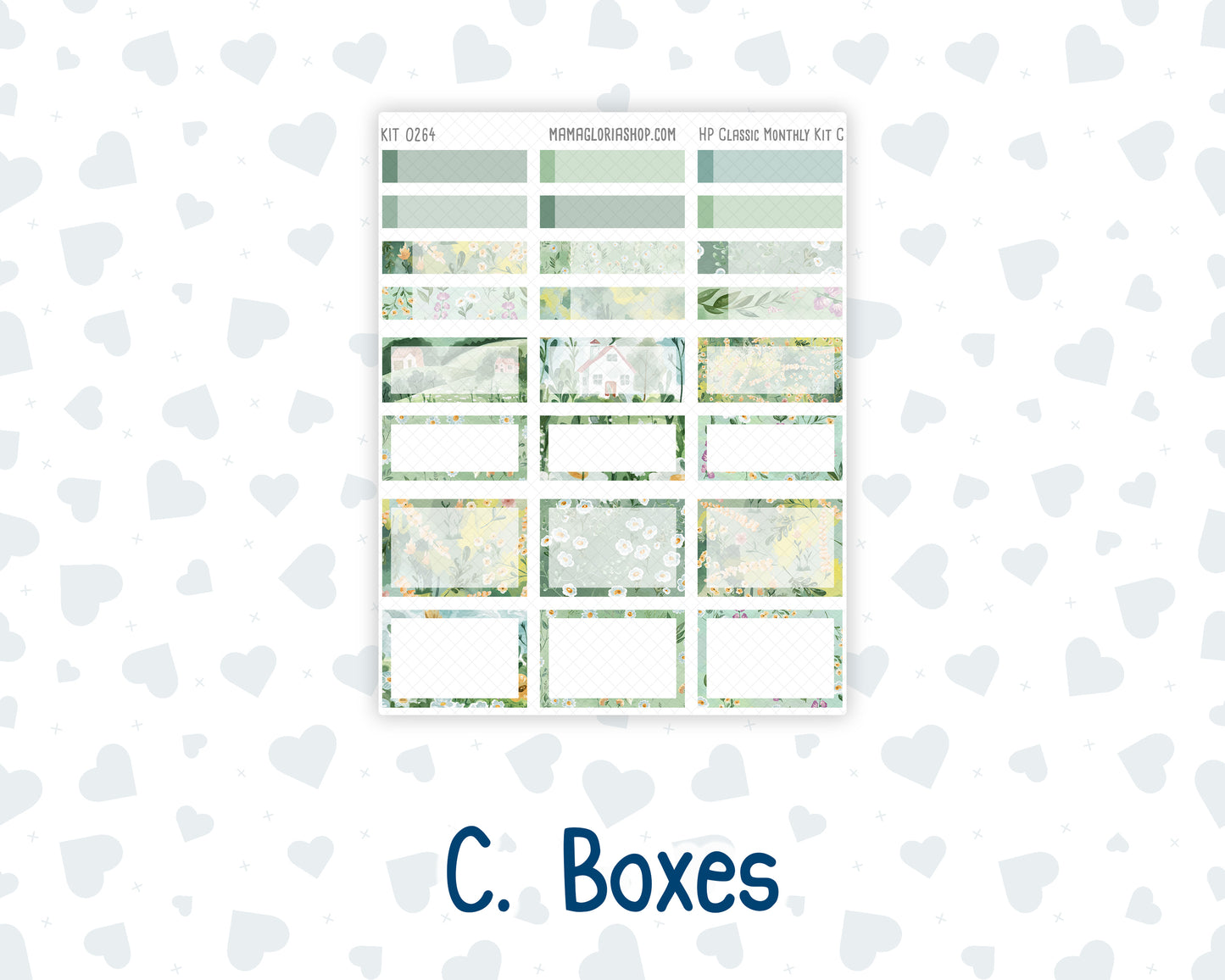 Kit 0264 - HP Classic - Monthly Kit - May - Spring Walk - For Classic Happy Planner