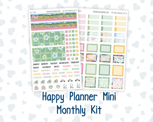 Kit 0267 - HP Mini - Monthly Kit - May - Flowers For Mama - For Mini Happy Planner