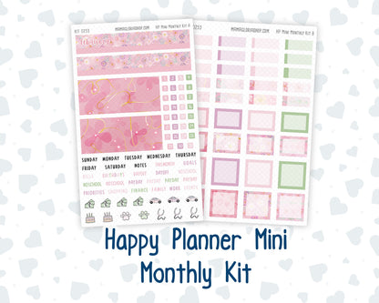 Kit 0253 - HP Mini - Monthly Kit - February - Rosy Daydreams - For Mini Happy Planner