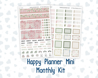 Kit 0257 - HP Mini - Monthly Kit - March - Blush Garden - For Mini Happy Planner