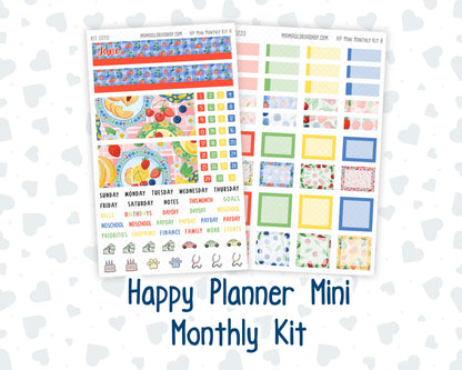 Kit 0220 - HP Mini - Monthly Kit - June - June Berries - For Mini Happy Planner