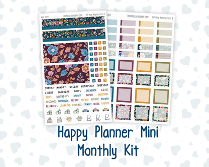 Kit 0304 - HP Mini - Monthly Kit - November - Autumn In Bloom - For Mini Happy Planner