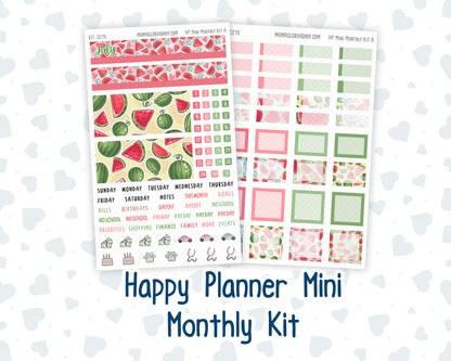 Kit 0276 - HP Mini - Monthly Kit - July - Melon Crush - For Mini Happy Planner