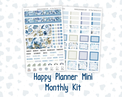 Kit 0249 - HP Mini - Monthly Kit - January - Icy Lace - For Mini Happy Planner