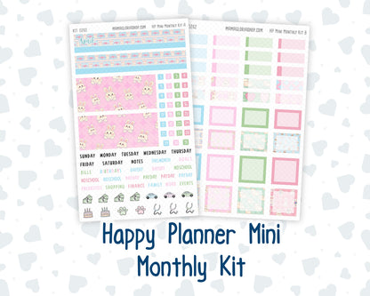 Kit 0262 - HP Mini - Monthly Kit - April - Spring Puffs - For Mini Happy Planner