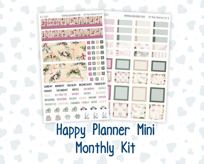 Kit 0307 - HP Mini - Monthly Kit - December - Velvet Hearth - For Mini Happy Planner