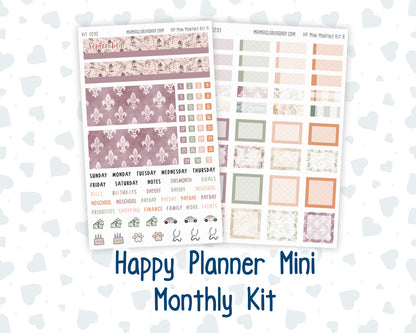 Kit 0293 - HP Mini - Monthly Kit - September - Fleur de Provence - For Mini Happy Planner
