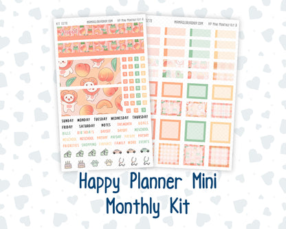Kit 0278 - HP Mini - Monthly Kit - August - Oops, All Peaches - For Mini Happy Planner