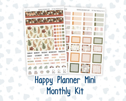 Kit 0298 - HP Mini - Monthly Kit - October - Velvet Bloom - For Mini Happy Planner