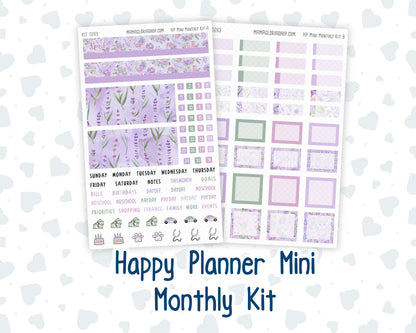 Kit 0263 - HP Mini - Monthly Kit - April - Lavender Drift - For Mini Happy Planner