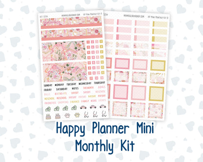 Kit 0294 - HP Mini - Monthly Kit - September - Rosy Reveria - For Mini Happy Planner