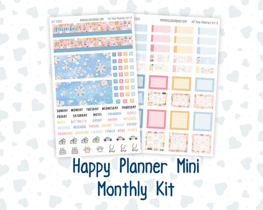 Kit 0305 - HP Mini - Monthly Kit - December - Sugarplum Parade - For Mini Happy Planner