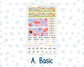 Kit 0269 - HP Mini - Monthly Kit - June - Dolce Mare - For Mini Happy Planner