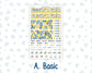 Kit 0274 - HP Mini - Monthly Kit - July - Sunny Lemon Shore - For Mini Happy Planner