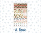 Kit 0298 - HP Mini - Monthly Kit - October - Velvet Bloom - For Mini Happy Planner