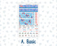 Kit 0224 - HP Mini - Monthly Kit - July - Patriotic Parade - For Mini Happy Planner