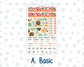 Kit 0271 - HP Mini - Monthly Kit - June - Strawberry Shore - For Mini Happy Planner