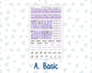 Kit 0263 - HP Mini - Monthly Kit - April - Lavender Drift - For Mini Happy Planner