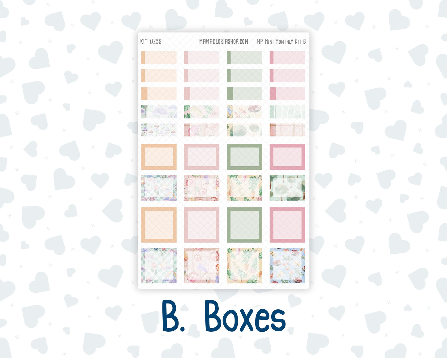 Kit 0259 - HP Mini - Monthly Kit - March - Spring Garden Chores - For Mini Happy Planner