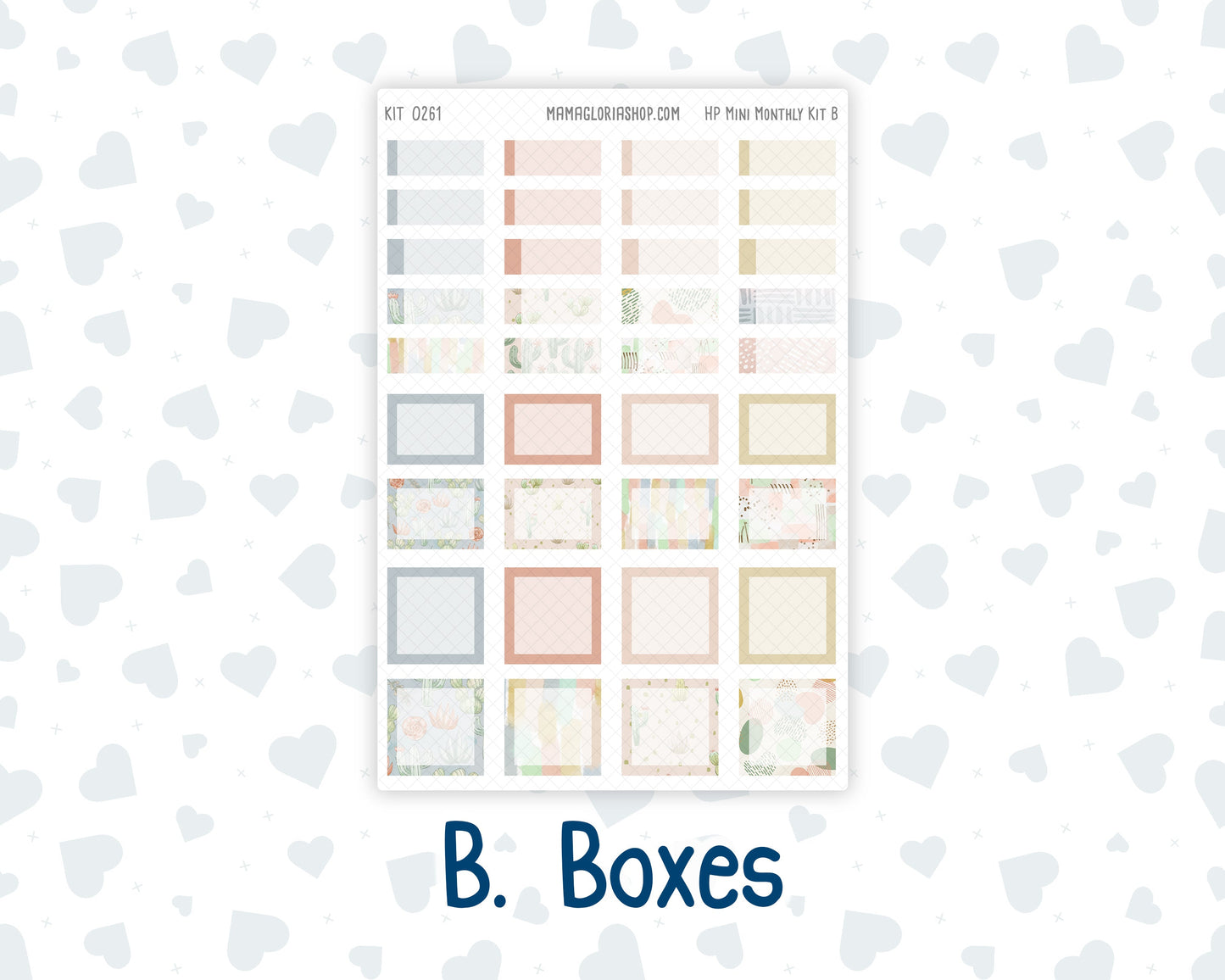 Kit 0261 - HP Mini - Monthly Kit - April - Llama Spring - For Mini Happy Planner