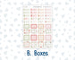 Kit 0308 - HP Mini - Monthly Kit - December - Knit & Holly - For Mini Happy Planner