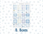 Kit 0249 - HP Mini - Monthly Kit - January - Icy Lace - For Mini Happy Planner