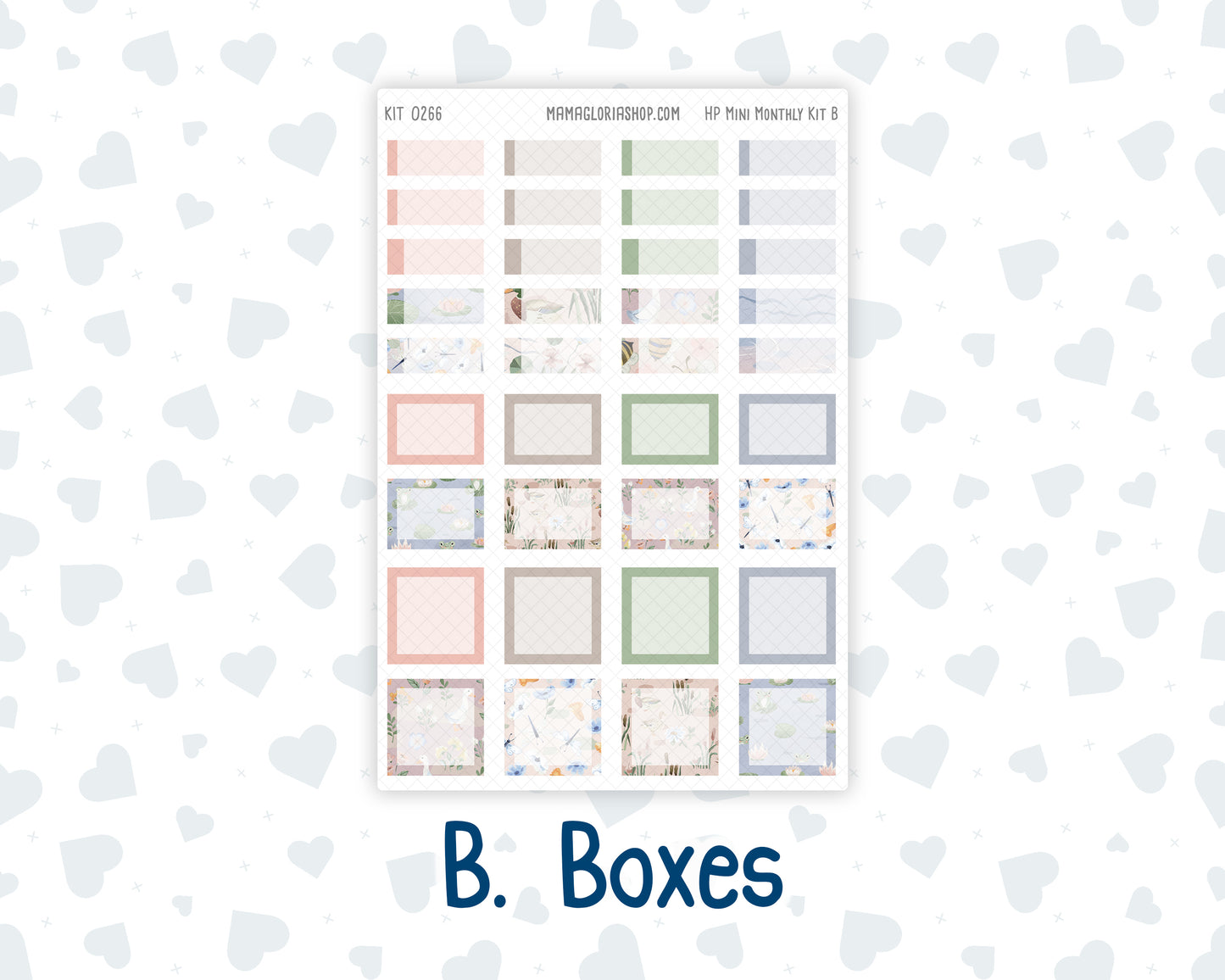 Kit 0266 - HP Mini - Monthly Kit - May - Froggy Lake Picnic - For Mini Happy Planner
