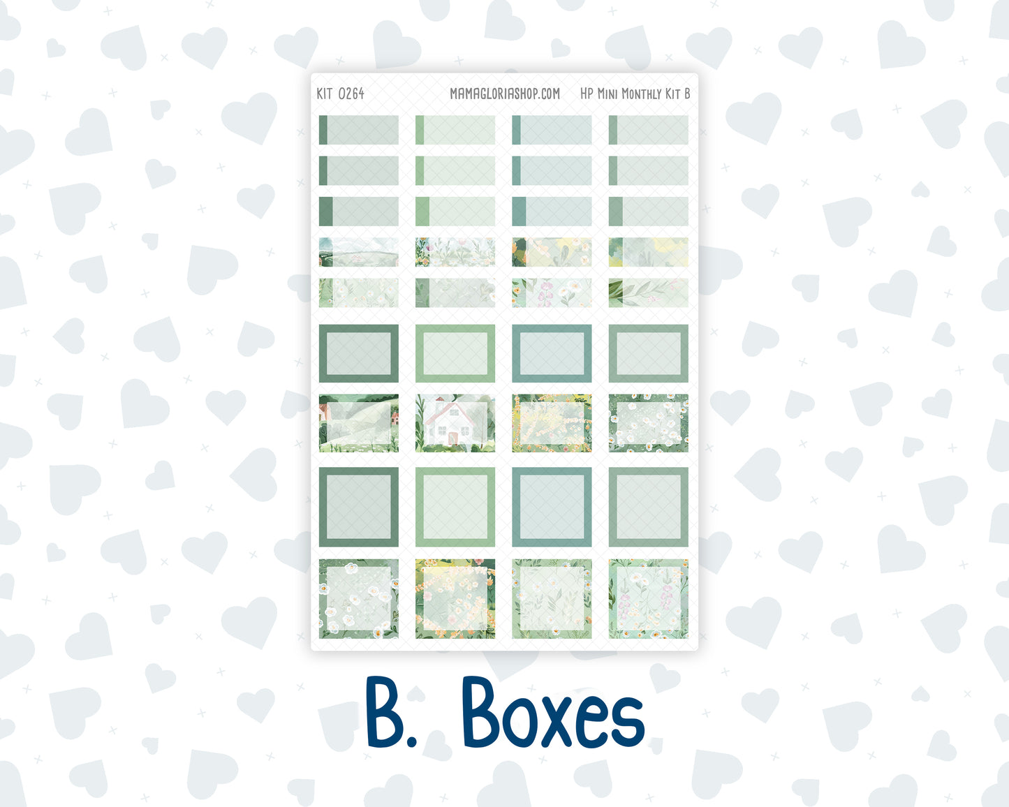 Kit 0264 - HP Mini - Monthly Kit - May - Spring Walk - For Mini Happy Planner