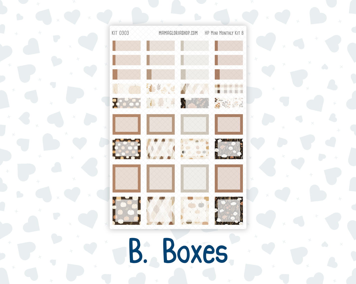 Kit 0303 - HP Mini - Monthly Kit - November - Into The Woods - For Mini Happy Planner