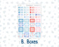 Kit 0224 - HP Mini - Monthly Kit - July - Patriotic Parade - For Mini Happy Planner