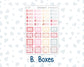 Kit 0254 - HP Mini - Monthly Kit - February - Valentine Village - For Mini Happy Planner