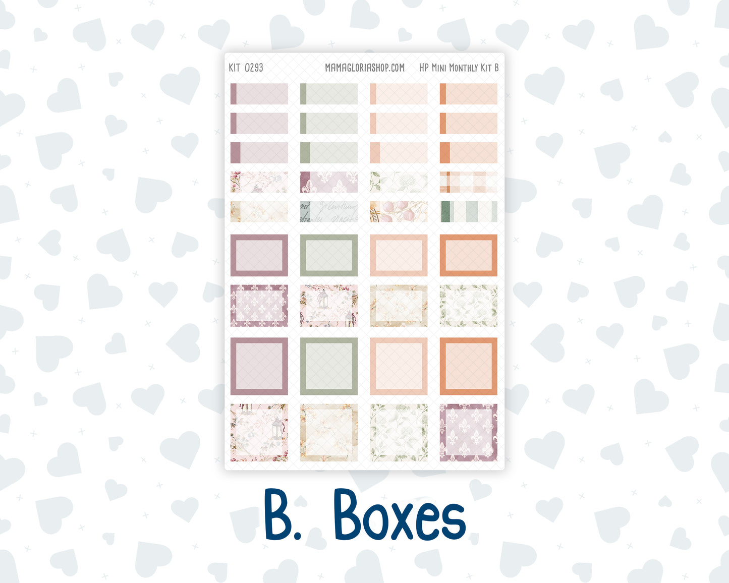 Kit 0293 - HP Mini - Monthly Kit - September - Fleur de Provence - For Mini Happy Planner